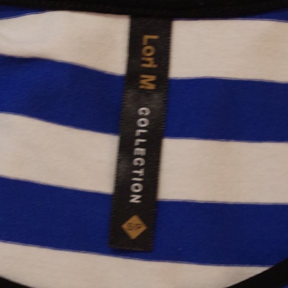 Lori M Collection Striped Jersey Dress- Sz. Sm - Picture 4 of 4